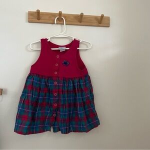 Vintage Plaid OshKosh B’gosh made in the USA Button-Up Dress 24 months no flaws